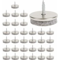 Patins Meubles - 32 Pack Patin De Chaise, 28mm Diameter Patin Chaise. Patin Meuble Ave Feutres épai De 5mm Sont Une Protection Idéale Du Pied De Chaise, Avec Une Installation Facile Par Vis