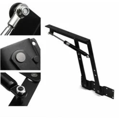 2 Pièces Pliage Ascenseur Lift Up Ressort Mécanisme De Plateau Pour Meubles Accessoires Table De Fixation Charnière (Noir) -Fispool Magasin 27114949 3
