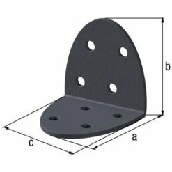 GAH ALBERTS Équerre D'assemblage Ovado Galva Plastifié Gris 50x50x40