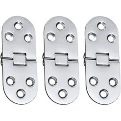 3 PCS Alliage Charnières De Table Acier Inoxydable Charnières Porte Pliant Rabat Charnières Table Charnières Pliante Charnieres Alliage Flip Charnières Pour Tiroir Table Bureau Machine Coudre Argent -Fispool Magasin 28029087 2