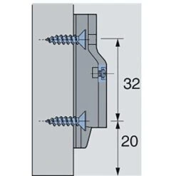 Embases à Visser Inline - Décor : Nickelé - Distance : 3 Mm - HETTICH -Fispool Magasin 28318543 3