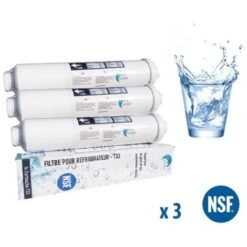 3x Filtre à Eau Pour Réfrigérateur Compatible Tout Frigo Americain Ou Standard -Fispool Magasin 28390306 4