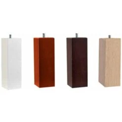 Pieds Sommier Carré 25 Cm Filetage Métrique 10 4 Pieds En Bois De Hêtre