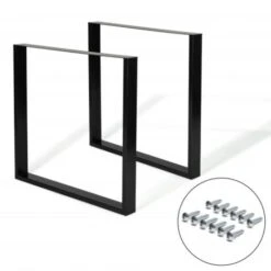 Lot De 2 Pieds De Table Carrés 78x71 Cm Design Industriel -Fispool Magasin 28422267 3