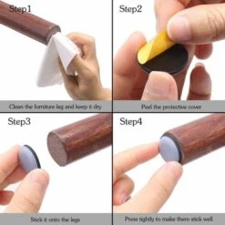 Kueatily 16 Pièces Patins En Téflon Adhésifs Patin Glisseur En Teflon Patins En Téflon Pour Meubles Patins Autocollants En Téflon Patins De Meubles Ronds Pour Chaises Et Fauteuils (A) -Fispool Magasin 30060832 4