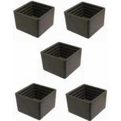 5x Embout De Tube Carré 30x30 Plastique Bouchon Capuchon Noir 30mm