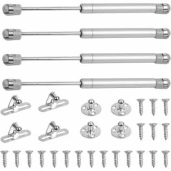 4 Pcs Vérin à Gaz 100N Bras Pneumatique Pour Porte Cuisine Placard Armoire Penderie à Chambre Salle De Bain Amortisseur A Gaz Pour Meubles De Maison Boutique Magasin