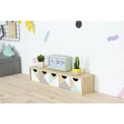 Mini Rangement Bloc En Pin Brut Avec Tiroirs 5 Tiroirs -Fispool Magasin 31955962 4