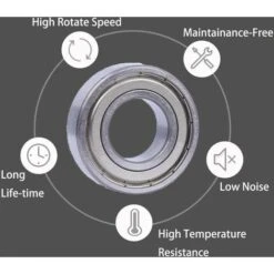 AIDUCHO 20 Pièces 608 ZZ Roulement à Billes, 608ZZ Métal Double Blindage Miniature Deep Groove Skateboard Imprimante 3D Roulements à Billes (8 X 22 X 7 Mm) -Fispool Magasin 32752109 5