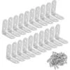 AIDUCHO Angle Droit Support Inox 90 Degrés Support De Coin Support D'angle En Forme De L 20 PCS Fixation Équerre Livré Avec 80 Vis Argent