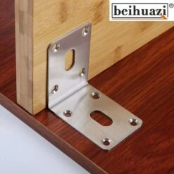 AIDUCHO Lot De 4 équerres D'angle En Acier Inoxydable 304 - 70 X 70 X 50 Mm - Équerres Pour Charges Lourdes - Équerres De Bois Pour Abri De Jardin, Abri De Jardin, Plate-bande Surélevée, établi Etc. -Fispool Magasin 32752742 5