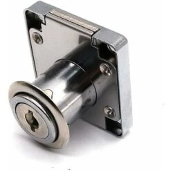 AIDUCHO Lot De 4 Serrures De Placard Et Tiroir Avec 2 Clés, Cylindre De Serrure De Meuble, Serrure à Came En Alliage De Zinc Pour Porte, Armoire, Tiroir, Boîte Aux Lettres (22 Mm) -Fispool Magasin 32752963 3