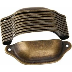 Lot De 10 Poignée Bouton De Porte Décoration Pour Meuble Tiroir Laiton Antique