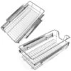 2 Tiroirs De Rangement Téléscopiques - Lot De 2 Tiroirs, Tiroirs Coulissants Cuisine, Paniers Coulissants Cuisine - 30 Cm