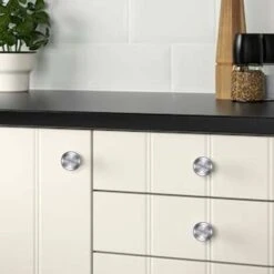 30pcs Boutons De Porte De Placard Rond 30mm Poign&eacutee De Meuble Cuisine Moderne En Acier Inoxdable Bouton De Titroir M&eacutetal En Forme De Champignon Avec 30pcs Vis D&eacutecoration Pour Armoir -Fispool Magasin 33368573 5