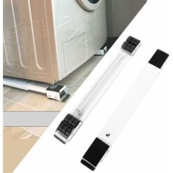 AIDUCHO Réglable Machine À Laver Stand Stable Réfrigérateur Support De Base Avec 24 Roues Pour Un Déplacement Facile - Blanc -Fispool Magasin 33916894 4