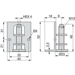 Vérin Interieur M10 - Talla -Fispool Magasin 3481696 3