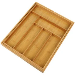 Range Couverts - Range Tiroir Bambou Extensible à 6-8 Compartiments - 34*43-50*5cm -Fispool Magasin 35011799 5