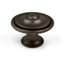 REI Bouton De Meuble Rond Noir Zamak H.26 X L.35 X P.35 Mm