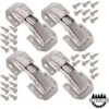4 X Charnières,pliantes En Acier Inoxydable Pour Armoires De Cuisine Réglables 90 Degrés Charnière De Porte Armoire,+ 32 Vis - Charnières De Porte Grand Angle BETTERLIFE -Fispool Magasin 35615467 1