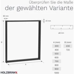 HOLZBRINK Pied De Table / Pied De Table Basse Rectangulaire, Pied De Meuble En Profil és D’acier, Cadre 60x30 Mm, Profil 40x43 Cm, Blanc, 1 Pied, HLT-01-D-BB-9016 -Fispool Magasin 36364466 5
