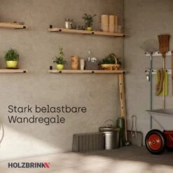 HOLZBRINK Support D’étagère En Métal, étagère è Livres, étagère De Cuisine, Jardinière, Support Mural Noir 200mm, 4 Pièces, HLR-J-200-9005 -Fispool Magasin 36364883 5