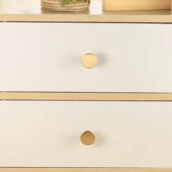 Poignee De Porte Laiton Massif Rond, Poignée De Meuble, Poignée Boutons De Tirage Tiroir Armoire Placards Commode Cuisine, Monotrou Poignée Doree - 4 Pièces(25 X 20 Mm) -Fispool Magasin 36427490 4