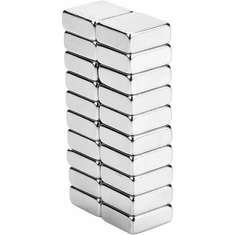Puissant Aimant Néodyme Super Fort Pour Bricolage Pour Panneaux Mur, Réfrigérateur, Tableau Blanc - Aimant Neodyme Carré De 10X10X4Mm (20Pcs) 3 Puissant Aimant Néodyme Super Fort Pour Bricolage Pour Panneaux Mur, Réfrigérateur, Tableau Blanc - Aimant Neodyme Carré De 10X10X4Mm (20Pcs)