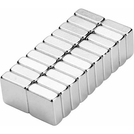 Puissant Aimant Néodyme Super Fort Pour Bricolage Pour Panneaux Mur, Réfrigérateur, Tableau Blanc - Aimant Neodyme Carré De 10X10X4Mm (20Pcs) 5 Puissant Aimant Néodyme Super Fort Pour Bricolage Pour Panneaux Mur, Réfrigérateur, Tableau Blanc - Aimant Neodyme Carré De 10X10X4Mm (20Pcs) – Image 3