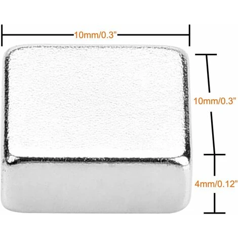 Puissant Aimant Néodyme Super Fort Pour Bricolage Pour Panneaux Mur, Réfrigérateur, Tableau Blanc - Aimant Neodyme Carré De 10X10X4Mm (20Pcs) 6 Puissant Aimant Néodyme Super Fort Pour Bricolage Pour Panneaux Mur, Réfrigérateur, Tableau Blanc - Aimant Neodyme Carré De 10X10X4Mm (20Pcs) – Image 4