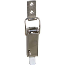 2 Fermetures Coffre Levier Avec Porte Cadenas Acier Nickelé 44x16 Mm