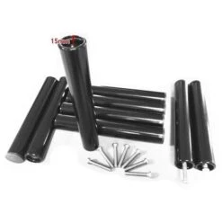 Lot De 9 Pieds De Lit Et Sommier Avec Les Vis Noir -Fispool Magasin 3736102 2