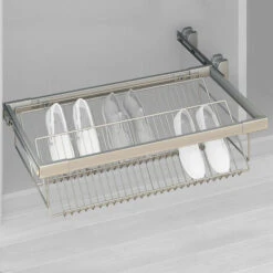 Emuca - Kit Range-chaussures Métallique Et Cadre Coulissant, Réglable, Module De 900 Mm, Acier Et Aluminium, Gris Métallisé -Fispool Magasin 38058901 3