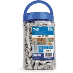 Seau De Cheville Nylon Quadruple Expansion Pour Tout Type De Materiaux Ø10 X 50 - Seau De 300