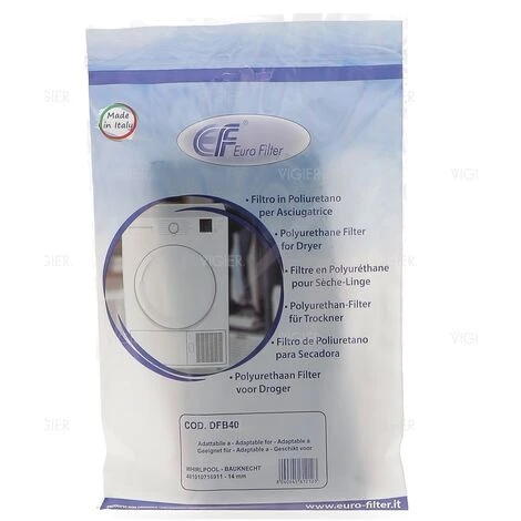 Filtre Mousse Sèche Linge Condensation Whirlpool 481010716911 Whirlpool 7 Filtre Mousse Sèche Linge Condensation Whirlpool 481010716911 Whirlpool – Image 5