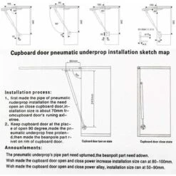 4 Vérins à Gaz Bras Pneumatique Verin Meuble Cuisine Hydraulique Pour Levage De Porte Armoire Meuble (150N) -Fispool Magasin 40003671 5