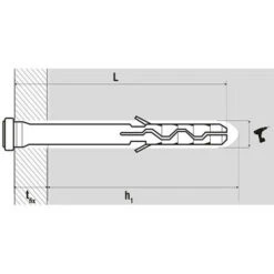 100 Chevilles à Frapper Clou Polyamide Renforcé Tête Fraisée - 6 X 80 Mm -Fispool Magasin 41001053 4
