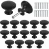 Boutons De Placard Starlight Boutons De Tiroir Vintage, 30mm Tiroir De Porte Poignée, Rond Bouton De Meubles, Boutons De Porte, Poignées De Meuble Pour Armoire Cuisine, Tables Chevet 16PCS (Noir) -Fispool Magasin 43370743 1