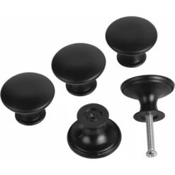 Boutons De Placard Starlight Boutons De Tiroir Vintage, 30mm Tiroir De Porte Poignée, Rond Bouton De Meubles, Boutons De Porte, Poignées De Meuble Pour Armoire Cuisine, Tables Chevet 16PCS (Noir) -Fispool Magasin 43370743 4