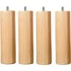 Pieds Lit 20 6 Cm Couleur Vernis Naturel (lot De 4) Pour Sommier Tapissier / Sommier Cadre Bois Vis M8 Fabriqués En France AUCH Original -Fispool Magasin 44260057 1