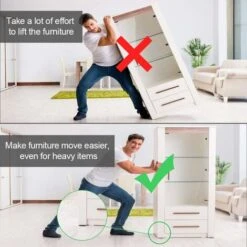 24 PCS Patins Glisseurs Pour Meubles Auto-adhésifs Patins En Téflon Pour Meubles Carrés Patin De Chaise En Teflon 25×25mm Patin Glisseur Pour Chaise,Canapé,Bureau,Table,Fauteuil GrooFoo -Fispool Magasin 44816137 4