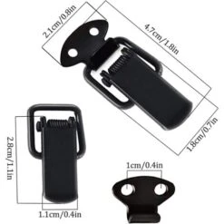 Moraillon Fermeture 8 Pcs Serrure Tension En Acier Inoxydable Serrure Caisse Verrouillage Du Levier Verrouillage Bascule Basculer La Fermeture Pour Coffret Bote Tiroir Armoire Coffre Outils (304) Groo -Fispool Magasin 45092747 3