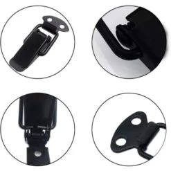 Moraillon Fermeture 8 Pcs Serrure Tension En Acier Inoxydable Serrure Caisse Verrouillage Du Levier Verrouillage Bascule Basculer La Fermeture Pour Coffret Bote Tiroir Armoire Coffre Outils (304) Groo -Fispool Magasin 45092747 4