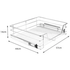 Aqrau 2 Tiroirs De Rangement Téléscopiques - Lot De 2 Panier De Rangement , Tiroirs Coulissants Cuisine, Paniers Coulissants Cuisine - 56 Cm -Fispool Magasin 45331371 5