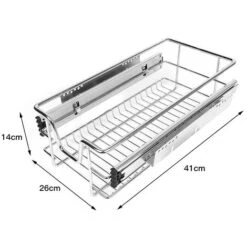 DAZHOM 2x Tiroir Télescopique Tiroir De Cuisine Tiroir Coulissant Pour Placard 30 Cm -Fispool Magasin 45739437 5