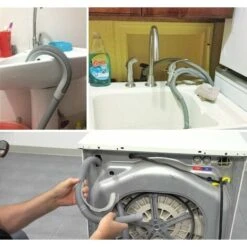 DENUOTOP Tuyau D'évacuation 1.5 M Pour Lave-linges Et Lave-vaisselles, Compris Support Et Colliers De Serrage, Coude 11 DENUOTOP Tuyau D'évacuation 1.5 M Pour Lave-linges Et Lave-vaisselles, Compris Support Et Colliers De Serrage, Coude -Fispool Magasin 45800752 5