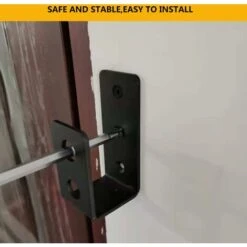 Lot De 2 Supports De Porte En Acier Robuste Pour Porte De 2 X 4, Barre De Sécurité En Forme De U -Fispool Magasin 45809894 3