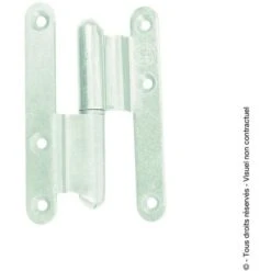 Paumelle Coudée Bouts Ronds Gauche