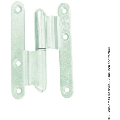 Paumelle Coudée Bouts Ronds Gauche 3 Paumelle Coudée Bouts Ronds Gauche