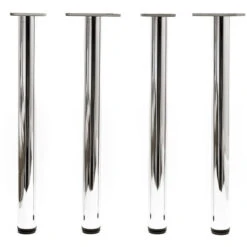 Pied De Table Acier Inoxydable Lot De 4 Pieds Chromé Support De Table Réglable 1100mm Ø60mm -Fispool Magasin 4700770 3